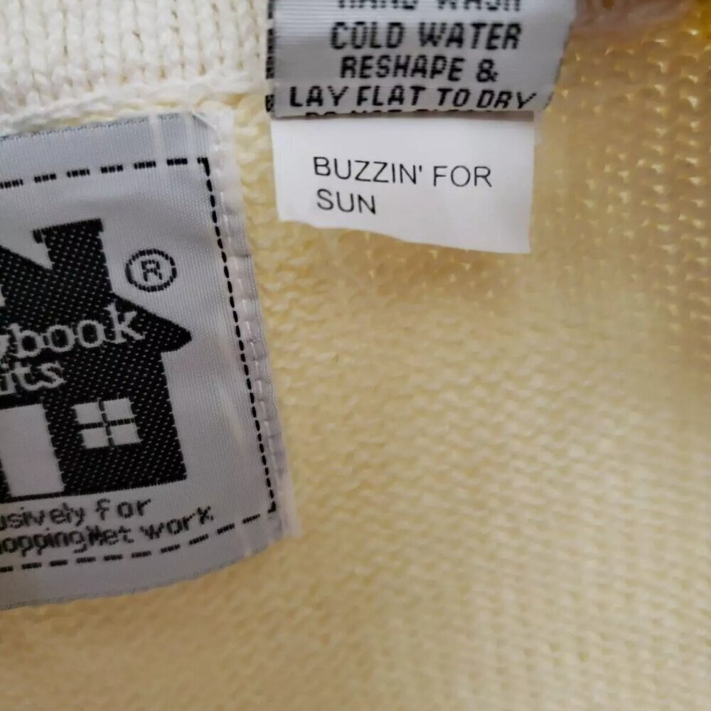 Storybook Knits Buzzin For Sun Button Spring Summer Theme Cardigan Women's Sz 1X - Picture 8 of 8